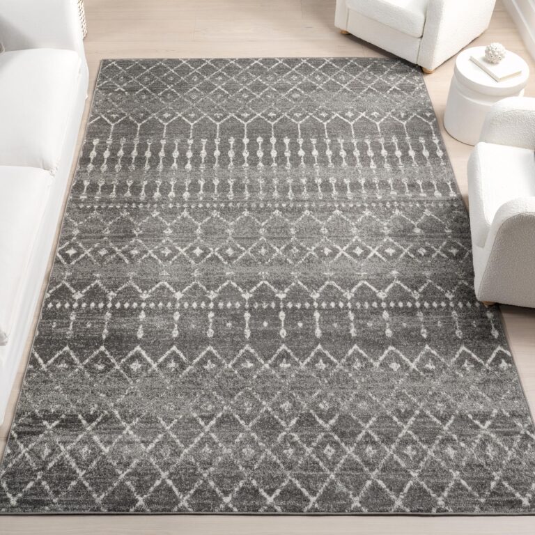 nuLOOM 9x12 Moroccan Blythe Area Rug, Dark Grey, Faded Bohemian Design, Stain Resistant, For Bedroom, Dining Room, Living Room, Hallway, Office, Kitchen, Entryway