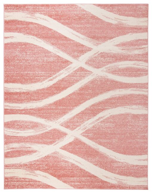 SAFAVIEH Adirondack Collection Area Rug - 9' x 12', Rose & Cream, Modern Wave Distressed Design, Non-Shedding & Easy Care, Ideal for High Traffic Areas in Living Room, Bedroom (ADR125Z) - Image 4