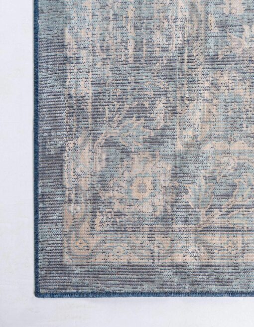 Unique Loom Oslo Collection Area Rug - Osterbro (7' 1" x 10' Rectangle, Navy Blue/ Beige) - Image 2