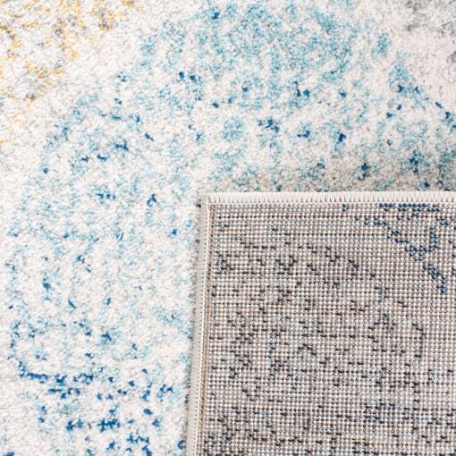 SAFAVIEH Madison Collection 9' x 12' IvoryBlue MAD604D Glam Ogee Trellis Distressed Non-Shedding Living Room Bedroom Dining Home Office Area Rug - Image 5
