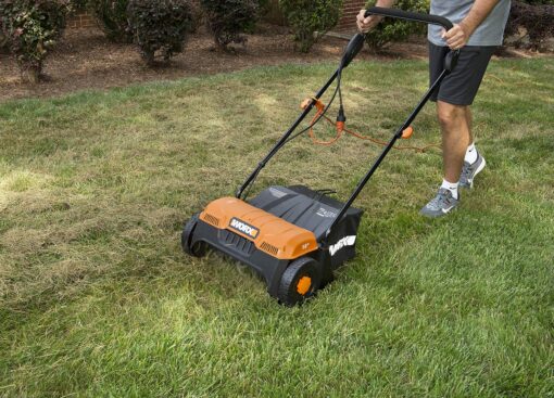 WORX WG850 12 Amp 14 Inch Corded Electric Dethatcher, Black - Image 2