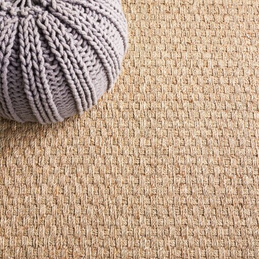 Safavieh Natural Fiber Collection Area Rug - 6' x 8', Natural & Grey, Seagrass, Basketweave Design with Cotton Border, Ideal for The Living Room, Bedroom, Dining Room (NF114P-68) - Image 4