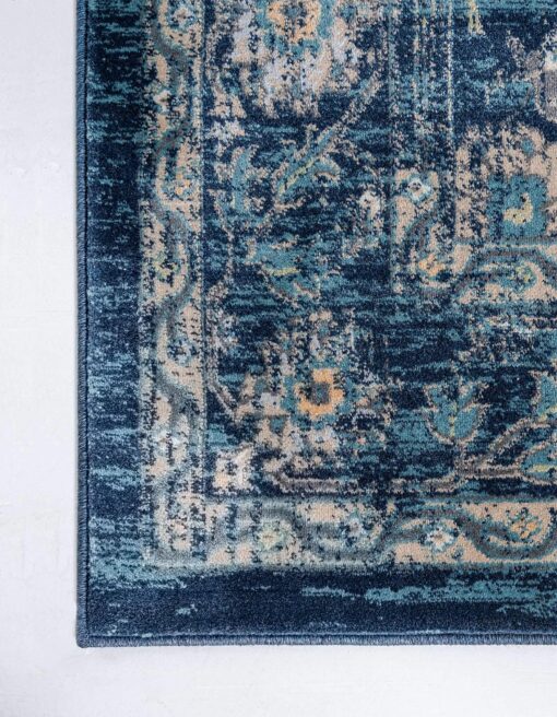 Unique Loom Oslo Collection Area Rug - Osterbro (7' 1" x 10' Rectangle, Navy Blue/ Beige) - Image 3