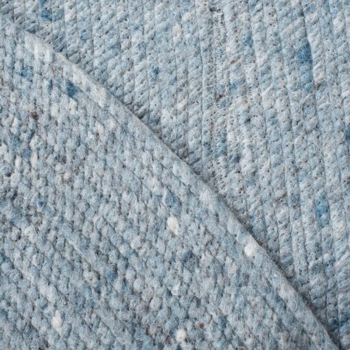 SAFAVIEH Braided Collection 7' Round Turquoise BRD901K Handmade Country Cottage Reversible Wool Entryway Foyer Living Room Bedroom Kitchen Area Rug - Image 2