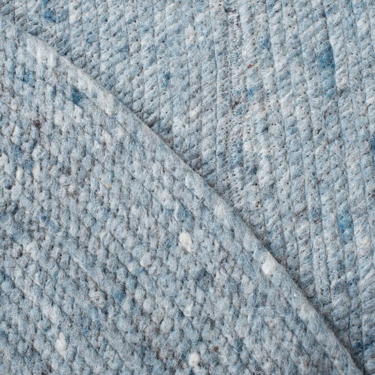 SAFAVIEH Braided Collection 7' Round Turquoise BRD901K Handmade Country Cottage Reversible Wool Entryway Foyer Living Room Bedroom Kitchen Area Rug - Image 2