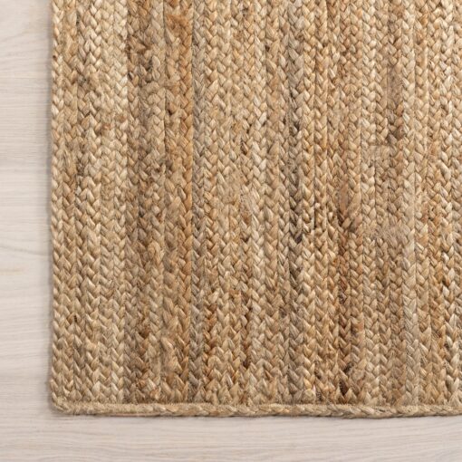 nuLOOM 8x10 Rigo Jute Hand Woven Area Rug, Natural, Solid Farmhouse Design, Natural Fiber, For Bedroom, Living Room, Dining Room, Hallway, Office, Kitchen, Entryway - Image 3