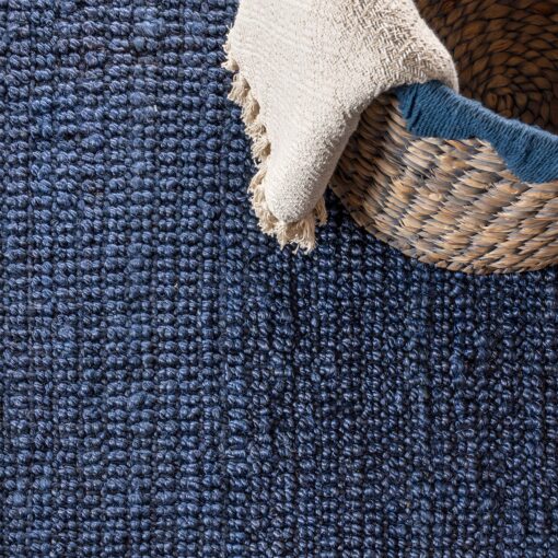 JONATHAN Y NRF102D-9SQ Pata Hand Woven Chunky Jute Navy 9' Square Area Rug, Bohemian, Transitional, Rustic for Home, Bedroom, Living Room, Kitchen, Entryway/Hallway - Image 5