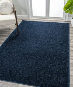 JONATHAN Y SEU100C-6 Haze Solid Low-Pile Indoor Area Rug, Coastal, Bohemian, Minimalist, Classic, Casual for Bedroom,Kitchen,Living Room,Non Shedding,Easy-Washing, Blue, 6 X 9