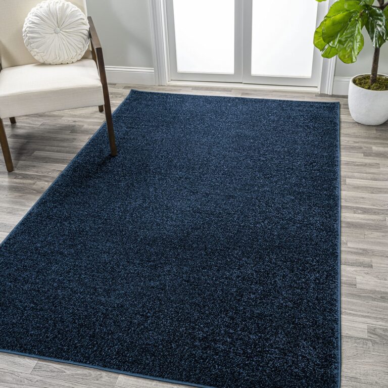 JONATHAN Y SEU100C-6 Haze Solid Low-Pile Indoor Area Rug, Coastal, Bohemian, Minimalist, Classic, Casual for Bedroom,Kitchen,Living Room,Non Shedding,Easy-Washing, Blue, 6 X 9
