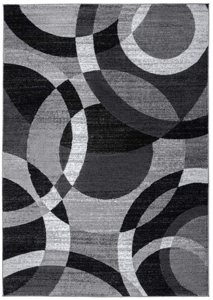 Rugshop Contemporary Abstract Circles Perfect for high Traffic Areas of Your Living Room,Bedroom,Home Office,Kitchen Area Rug 7'10" x 10'2" Gray - Image 7