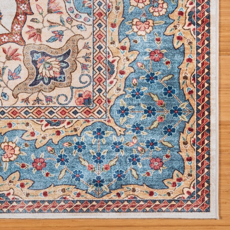 Gertmenian Indoor Boho Area Rug - 9x13 Extra Large, Non Slip, Super Strong, Ideal for High Traffic Areas in Bedroom, Living Room, Kitchen - Dainty Medallion, Multi, 24528 - Image 4
