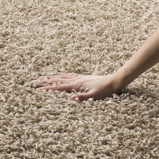 SAFAVIEH Athens Shag Collection Area Rug - 6' x 9', Beige, Non-Shedding & Easy Care, 1.5-inch Thick Ideal for High Traffic Areas in Living Room, Bedroom (SGA119G) - Image 3