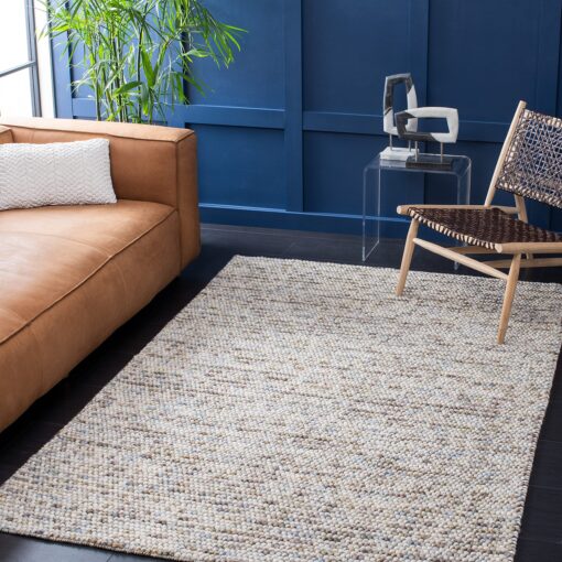 SAFAVIEH Natura Collection Area Rug - 6' x 9', Ivory & Multi, Handmade Farmhouse Wool, Ideal for High Traffic Areas in Living Room, Bedroom (NAT620D)