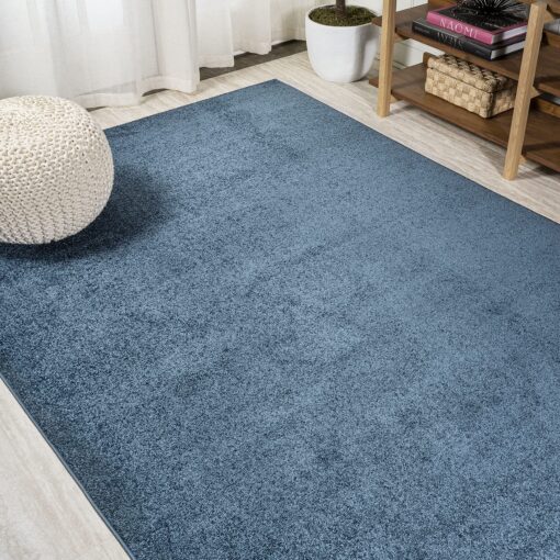 JONATHAN Y SEU100C-6 Haze Solid Low-Pile Indoor Area Rug, Coastal, Bohemian, Minimalist, Classic, Casual for Bedroom,Kitchen,Living Room,Non Shedding,Easy-Washing, Blue, 6 X 9 - Image 6