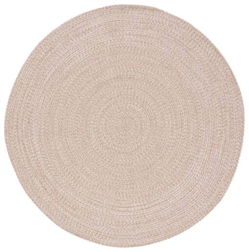 SAFAVIEH Braided Collection 7' Round Natural BRA201B Handmade Farmhouse Entryway Foyer Living Room Bedroom Kitchen Area Rug - Image 4