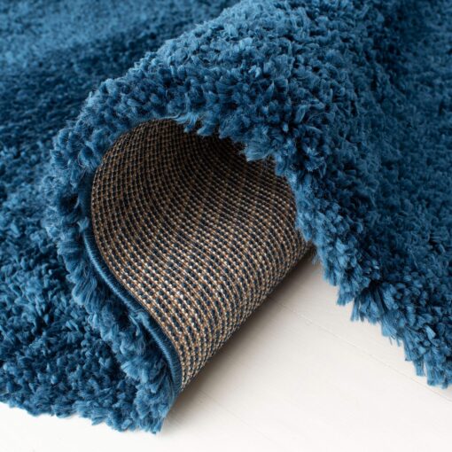 SAFAVIEH Fontana Shag Collection Area Rug - 9' x 12', Blue, Solid Design, Non-Shedding & Easy Care, 2-inch Thick Ideal for High Traffic Areas in Living Room, Bedroom (FNT800M) - Image 3