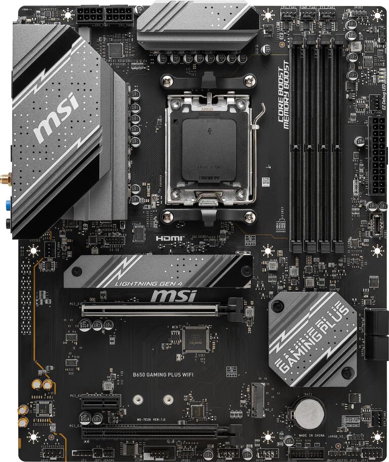 MSI B650 Gaming Plus WiFi Gaming Motherboard (AMD Ryzen 9000/8000/7000 Series Processors, AM5, DDR5, PCIe 4.0, M.2, SATA 6Gb/s, USB 3.2 Gen 2, HDMI/DP, Wi-Fi 6E, Bluetooth 5.3, 2.5Gbps LAN, ATX) - Image 7