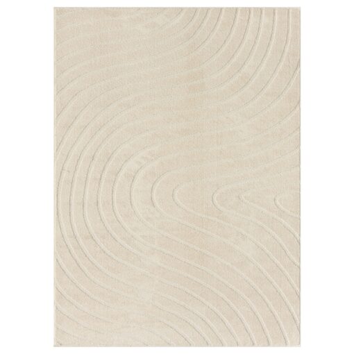 LUXE WEAVERS Modern Geometric Wave Cream 8x10 Area Rug - Image 9