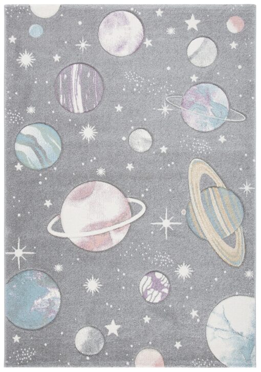 SAFAVIEH Carousel Kids Collection Area Rug - 6'7" x 9', Grey & Lavender, Non-Shedding & Easy Care, Ideal for High Traffic Areas for Boys & Girls in Playroom, Nursery, Bedroom (CRK103F) - Image 7