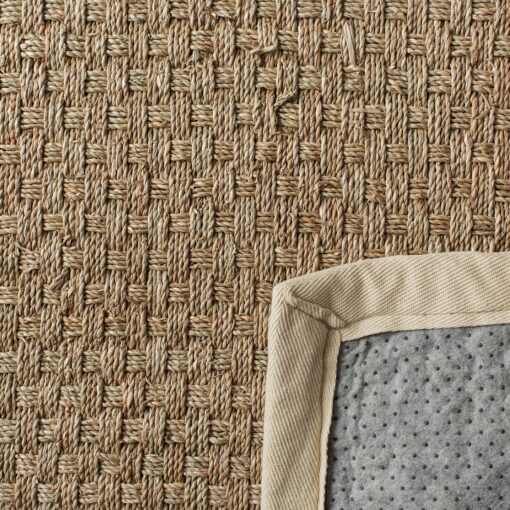 SAFAVIEH Natural Fiber Collection X-Large Area Rug - 2'6" x 22', Natural & Ivory, Border Basketweave Seagrass Design, Easy Care, Ideal for High Traffic Areas in Living Room, Bedroom (NF114J) - Image 2