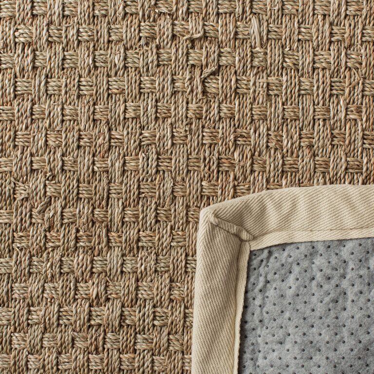 SAFAVIEH Natural Fiber Collection X-Large Area Rug - 2'6" x 22', Natural & Ivory, Border Basketweave Seagrass Design, Easy Care, Ideal for High Traffic Areas in Living Room, Bedroom (NF114J) - Image 2