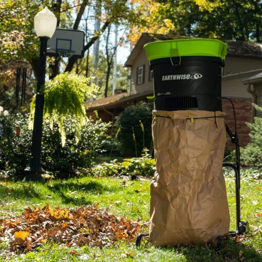 Earthwise LM71313 Amp 13-Inch Corded Electric Leaf Mulcher/Shredder, Green - Image 2