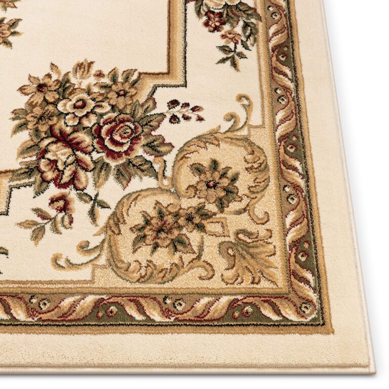 Pastoral Medallion Ivory French European Formal Traditional (7'10" x 10'6") Area Rug Easy to Clean Stain Fade Resistant Shed Free Contemporary Floral Thick Soft Plush Living Dining Room Rug - Image 7