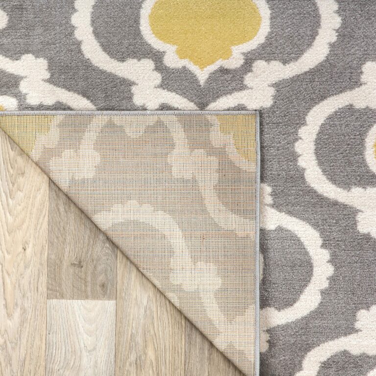 Rugshop Moroccan Trellis Contemporary Perfect for high Traffic Areas of Your Living Room,Bedroom,Home Office,Kitchen Area Rug 6'6" X 9' Gray/Yellow - Image 6