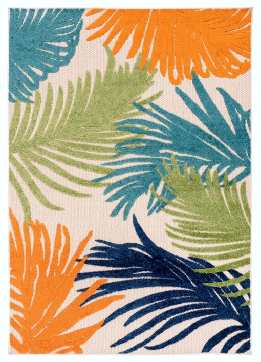 Rugshop Lucca Contemporary Floral Indoor/Outdoor Area Rug 7'10" x 10' Multi - Image 8