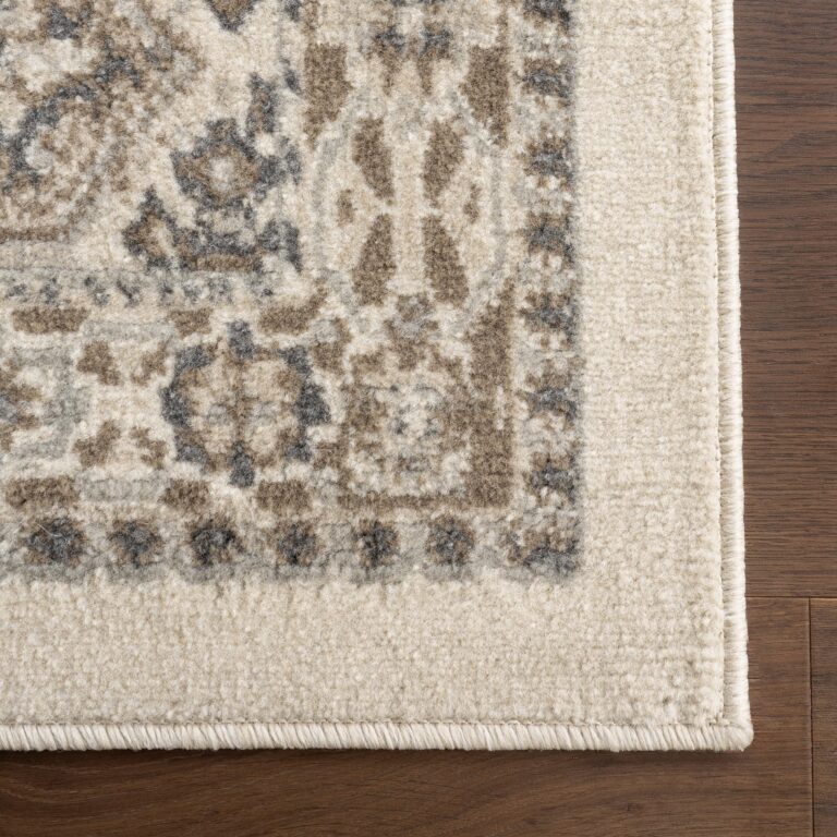 nuLOOM 8' Square Becca Traditional Tiled Area Rug, Becca Beige, Faded Transitional Design, Stain Resistant, for Bedroom, Dining Room, Living Room, Hallway, Office, Kitchen, Entryway - Image 3