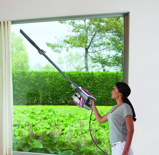 Shark HV322 Rocket Deluxe Pro Corded Stick Vacuum with LED Headlights, XL Dust Cup, Lightweight, Perfect for Pet Hair Pickup, Converts to a Hand Vacuum, with Pet Attachments, Bordeaux/Silver - Image 3