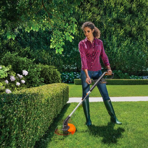 WORX - Lithium-Ion cordless trimmer/edger - 20V - Ø25cm - WG157E (Protective cover and wire spool - version with battery and charger, compatible with PowerShare tools and batteries) - Image 2