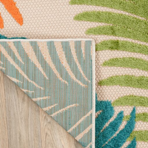 Rugshop Lucca Contemporary Floral Indoor/Outdoor Area Rug 7'10" x 10' Multi - Image 4