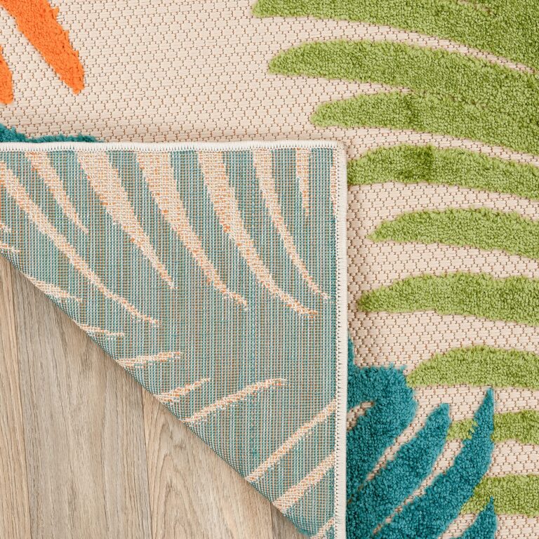 Rugshop Lucca Contemporary Floral Indoor/Outdoor Area Rug 7'10" x 10' Multi - Image 4
