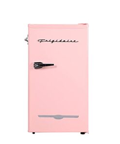 Frigidaire EFR376 Retro Bar Fridge Refrigerator with Side Bottle Opener, 3.2 cu. Ft, Pink/Coral
