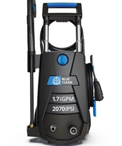 AR Blue Clean BC383HSB Electric Pressure Washer-2070 PSI, 1.7 GPM, 13 Amps Bayonet Connect Accessories, Telescopic Handle, On Board Storage, Portable Pressure Washer, High Pressure, Car Washer, Patio