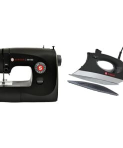 SINGER® M1150 Black Sewing Machine + SINGER SteamCraft Plus 2.0 Steam Iron (1800W) | Steamer with Stainless Steel Plate, OnPoint Precision Tip, Vertical Steam