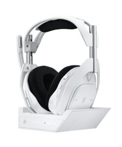 Logitech G Astro A50 X Omni-Platform Wireless Gaming Headset + Base Station for PS5, Xbox, PC: PLAYSYNC Video & Audio Switcher, HDMI 2.1 4K 120Hz VRR, <24 bit/48 kHz, 24hr Battery, 2.4GHz & BT - White