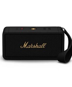Marshall Middleton Portable Bluetooth Speaker, Black and Brass
