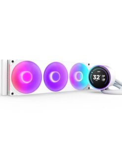 NZXT Kraken Elite 360 RGB 2024 - AIO CPU Liquid Cooler - 360mm Radiator - F360 RGB Core Fan - Customizable 2.72" IPS LCD - NZXT Turbine Pump - AMD® AM5, AM4 - Intel® LGA 1851/1700, 1200/115X - White