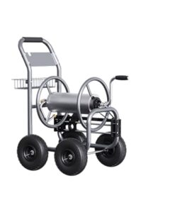 Giraffe Tools Hose Reel Cart, Hose Cart with Wheels Heavy Duty, Industrial Hose Reels for Outside, 250-Feet of 5/8" Hose Capacity, Hose Guide Pre-Installed