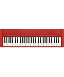 Casio Casiotone CT-S1 Touch Sensitive 61-Key Portable Keyboard with 61 Tones,USB, Bass-reflex Stereo Speakers with Surround, Aux In, Headphone Out, Power Supply, Red (CT-S1RD)