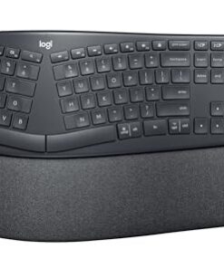 Logitech ERGO K860 Wireless Ergonomic Keyboard - Split Keyboard, Wrist Rest, Natural Typing, Stain-Resistant Fabric, Bluetooth and USB Connectivity, Compatible with Windows/Mac, Black