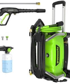 Greenworks 2100 PSI (SGS Certified) 1.2 GPM 13Amp Compact Electric Pressure Washer Telescoping Handle Power Washer for Cars, Driveways, Patios, Patio Furniture & Around Pools