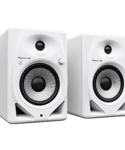 Pioneer DJ DM-50D-BT-W 5-inch Desktop Active Monitor Speaker Pair with Bluetooth - White