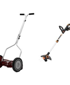American Lawn Mower 5-Blade Push Reel Lawn Mower and Worx GT3.0 20V PowerShare 12" String Trimmer & Edger