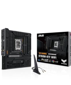 TUF Gaming B760M-BTF WiFi Intel B760 (LGA 1700) mATX Motherboard with DDR5, PCIe 5.0, 3X PCIe 4.0 M.2 Slots, 12+1 DrMOS, Wi-Fi 6, 2.5Gb LAN, DP, HDMI, USB 3.2 Gen 2x2 Type-C, Hidden Connector Design