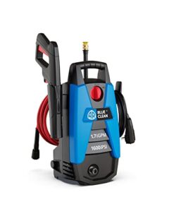 AR Blue Clean BC111HS Electric Pressure Washer-1600 PSI, 1.7 GPM, 12.5 Amps Bayonet Connect Accessories, On Board Storage, Portable Pressure Washer, High Pressure, Car washer, Siding, Driveways, Patio