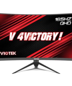 Viotek GNV32DBE 32-Inch Curved Gaming Monitor | 2560x1440p QHD | 165Hz | 120% sRGB | FreeSync/G-Sync | 2X DP, 1x HDMI 2.0 | 3 Years Zero Dead Pixels