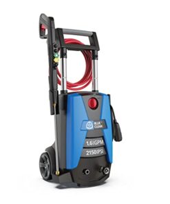 AR Blue Clean BC383HSS Electric Pressure Washer-2150 PSI, 1.6 GPM, 13 Amps Quick Connect Accessories, Telescopic Handle, On Board Storage, Portable Pressure Washer, High Pressure, Car Washer, Patio